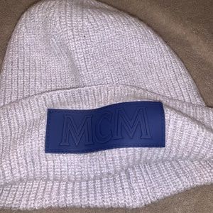 MCM patch logo Grey Beanie
